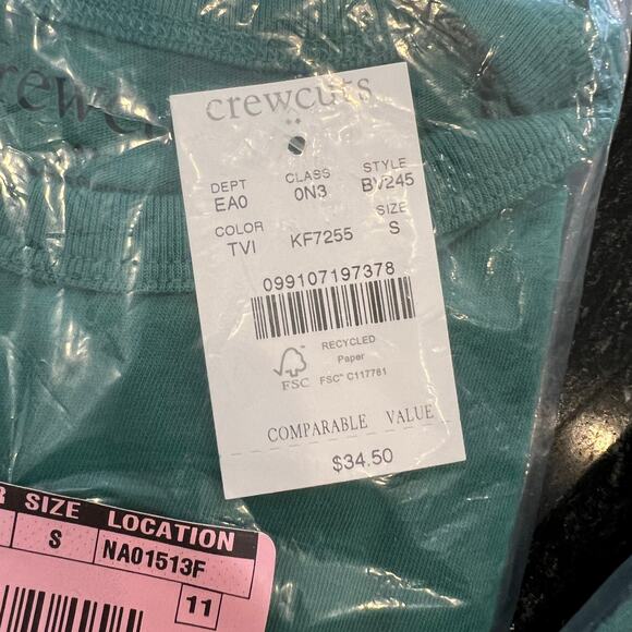 NWT J. Crew Boys' Green T. Rex Christmas Graphic Tee - SIZE S - Picture 6 of 7